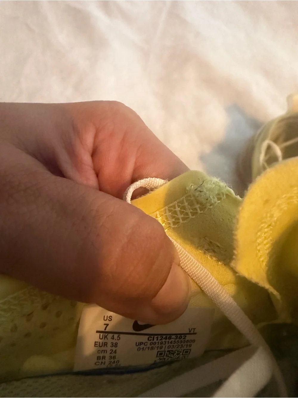 Nike women Yellow and Cream VaporMax Sneakers